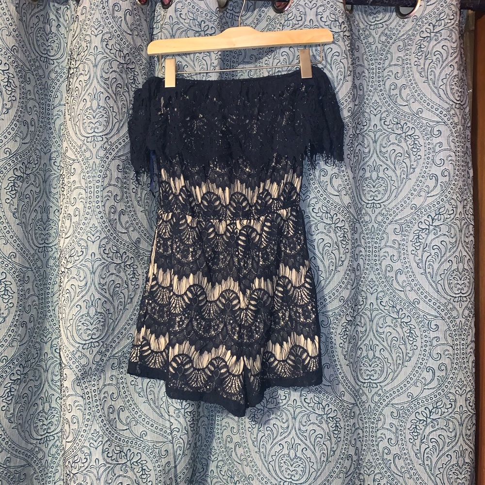 Strapless romper